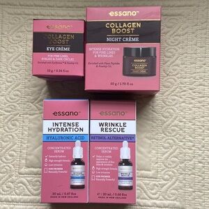 Essano facial care Eye Crème night crème wrinkle rescue and hydration serum